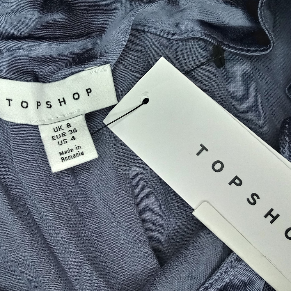 Topshop Tie Back Satin Bridesmaid Slipdress Size 4 - Picture 12 of 13
